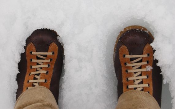 scarpe camper nella neve